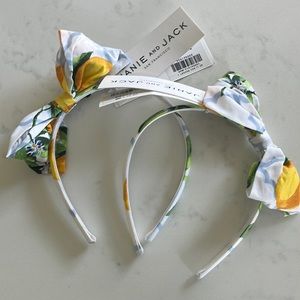 Janie and Jack Blue and Lemon Headbands